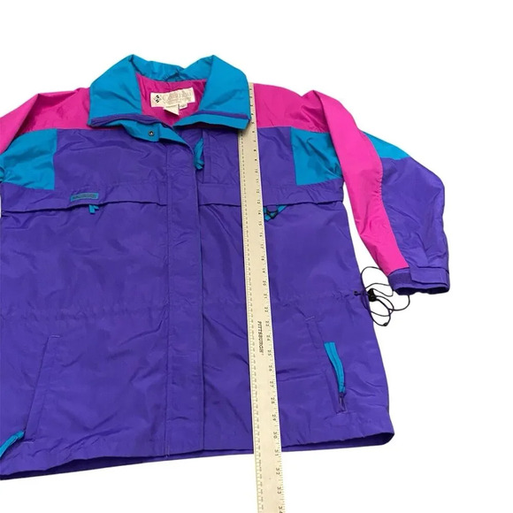 Columbia Sportswear RS Windbreaker Pink Purple Teal Retro 80s 90s Jacket Size XL - Picture 4 of 16